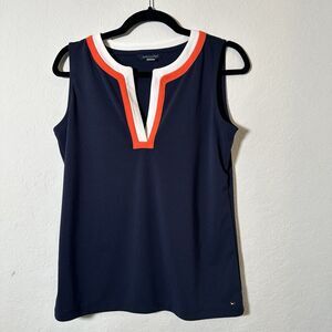 Tommy Hilfiger Sleeveless Navy Blouse Size Small Classic Women’s Top